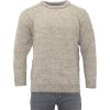 Aran Crafts Plain Crew Neck Sweater (100% Wool)(Skiddaw)