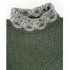 Aran Crafts Ranelagh Jacquard Sweater 100% Merino Wool, Made in Ireland(Army Green)