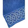 Aran Crafts Ranelagh Jacquard Sweater 100% Merino Wool, Made in Ireland(Blue Marl)