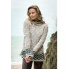 Aran Crafts Ranelagh Jacquard Sweater 100% Merino Wool, Made in Ireland(Oatmeal)