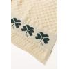 Aran Crafts Shamrock Couch 100% Merino Wool Throw Blanket 50″x60″ (SHAM-THR-NAT)