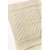 Aran Crafts Shamrock Couch 100% Merino Wool Throw Blanket 50″x60″ (SHAM-THR-NAT)