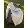 Aran Crafts Traditional Honeycomb Throw Blanket 50″x60″ (100% Pure New Wool)