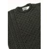 Aran Crafts Unisex Irish Cable Knitted Crew Neck Sweater (100% Merino Wool)(Army Green)
