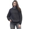 Aran Crafts Unisex Irish Cable Knitted Crew Neck Sweater (100% Merino Wool)(Charcoal)