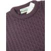 Aran Crafts Unisex Irish Cable Knitted Crew Neck Sweater (100% Merino Wool)(Damson)