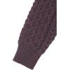 Aran Crafts Unisex Irish Cable Knitted Crew Neck Sweater (100% Merino Wool)(Damson)