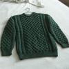 Aran Crafts Unisex Irish Cable Knitted Crew Neck Sweater (100% Merino Wool)(Green)