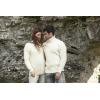 Aran Crafts Unisex Irish Cable Knitted Crew Neck Sweater (100% Merino Wool)(Natural)