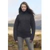 Aran Crafts Unisex Irish Cable Knitted Soft Roll Neck Sweater (100% Merino Wool)(Charcoal)