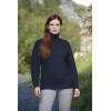 Aran Crafts Unisex Irish Cable Knitted Soft Roll Neck Sweater (100% Merino Wool)(Navy)