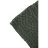 Aran Crafts Women’s Cable Knit Buttoned Cowl Neck Poncho (100% Merino Wool)(Army Green)