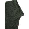 Aran Crafts Women’s Cable Knit Buttoned Cowl Neck Poncho (100% Merino Wool)(Army Green)