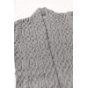 Aran Crafts Women’s Cable Knit Celtic Braid Edge to Edge Long Sleeve Cardigan (100% Merino Wool)(Soft Grey)