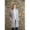 Aran Crafts Women’s Cable Knit Celtic Braid Edge to Edge Long Sleeve Cardigan (100% Merino Wool)(Soft Grey)