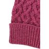 Aran Crafts Women’s Cable Knit Heart Pattern Hat (100% Super Soft Merino Wool)(Magenta)