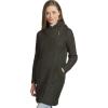 Aran Crafts Women’s Cable Knit Long Hooded Side Zip Coat (100% Merino Wool)(Army Green)