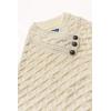 Aran Crafts Women’s Cable Knit Nua Button Poncho (100% Super Soft Merino Wool)(Natural)