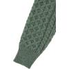 Aran Crafts Women’s Cable Knit Soft Buttoned Lumber Jacket (100% Merino Wool)(Tundra Green)