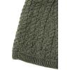 Aran Crafts Women’s Cable Knit Soft Collar 3 Button Coat (100% Merino Wool)(Army Green)
