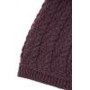 Aran Crafts Women’s Cable Knit Soft Collar 3 Button Coat (100% Merino Wool)(Damson)