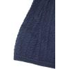 Aran Crafts Women’s Cable Knit Soft Collar 3 Button Coat (100% Merino Wool)(Navy)