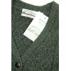 Aran Crafts Women’s Irish Cable Knit Soft Buttoned Cardigan (100% Merino Wool)(Army Green)