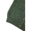 Aran Crafts Women’s Irish Cable Knit Soft Buttoned Cardigan (100% Merino Wool)(Army Green)