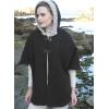 Aran Crafts Women’s Irish Cable Knitted Hooded Tweed Poncho Cape (100% Wool)