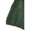 Aran Crafts Women’s Irish Cable Knitted Wool Hooded Zip Coat (100% Merino Wool)(Army Green)