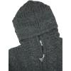Aran Crafts Women’s Irish Cable Knitted Wool Hooded Zip Coat (100% Merino Wool)(Charcoal)