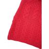 Aran Crafts Women’s Irish Cable Knitted Wool Hooded Zip Coat (100% Merino Wool)(Cherry Red)
