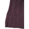Aran Crafts Women’s Irish Cable Knitted Wool Hooded Zip Coat (100% Merino Wool)(Damson)