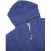 Aran Crafts Women’s Irish Cable Knitted Wool Hooded Zip Coat (100% Merino Wool)(Mallard Blue)