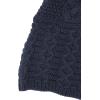 Aran Crafts Women’s Irish Cable Knitted Wool Hooded Zip Coat (100% Merino Wool)(Navy)