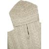 Aran Crafts Women’s Irish Cable Knitted Wool Hooded Zip Coat (100% Merino Wool)(Parsnip)