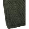 Aran Crafts Women’s Irish Cable Knitted Wool Side Zip Cardigan (100% Merino Wool)(Army Green)