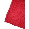 Aran Crafts Women’s Irish Cable Knitted Wool Side Zip Cardigan (100% Merino Wool)(Cherry Red)