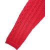 Aran Crafts Women’s Irish Cable Knitted Wool Side Zip Cardigan (100% Merino Wool)(Cherry Red)