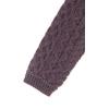 Aran Crafts Women’s Irish Cable Knitted Wool Side Zip Cardigan (100% Merino Wool)(Damson)