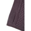 Aran Crafts Women’s Irish Cable Knitted Wool Side Zip Cardigan (100% Merino Wool)(Damson)