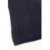 Aran Crafts Women’s Irish Cable Knitted Wool Side Zip Cardigan (100% Merino Wool)(Navy)