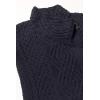 Aran Crafts Women’s Irish Cable Knitted Wool Side Zip Cardigan (100% Merino Wool)(Navy)
