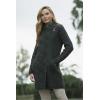 Aran Crafts Women’s Irish Soft Cable Knitted Side Zip Coat (100% Merino Wool)(Army Green)