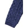 Aran Crafts Women’s Irish Soft Cable Knitted Side Zip Coat (100% Merino Wool)(Midnight Blue)