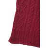 Aran Crafts Women’s Traditional Irish Funnel Neck Sweater (100% Merino Wool)(Cherry)