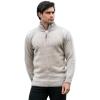 Aran Crafts 1/4 Zip Plain Sweater 100% Wool, Made in Ireland(Skiddaw)