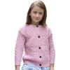 Aran Crafts Girl’s Irish Cable Knitted Button Cardigan (100% Merino Wool)