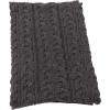 Aran Crafts Irish Cable Knitted Heavyweight Cold Weather Scarf 10″x64″ (100% Merino Wool)(Charcoal)