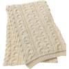 Aran Crafts Irish Cable Knitted Heavyweight Cold Weather Scarf 10″x64″ (100% Merino Wool)(Natural)